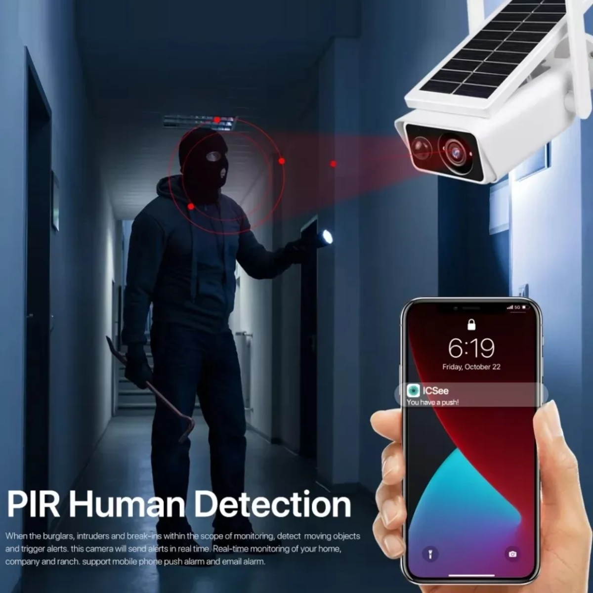Cámara De Seguridad Solar Aire Libre